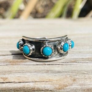 5 Stone Kingman Turquoise Ring